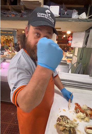 Crackin dungeness crab with Erik #crab #fishtok #seattle #seafood | crabs
