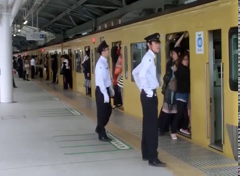 7.1K views · 106 reactions | Train rush hour in Japan . | Carolain Cawen | Facebook