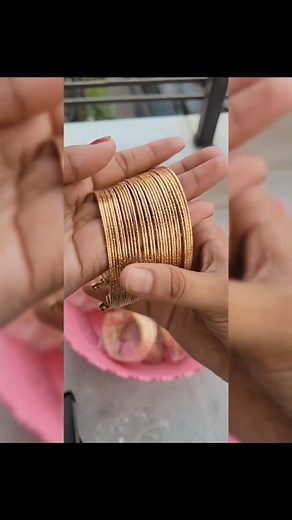 Cuff bangles Quickly inbox us to order #bdjewellery #jewellery #Earring #smallbuisness #jhumkalover #fyp #earringlove #simplecuff #goldenchuri | Parisar Jhuri