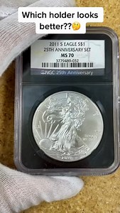 Which looks better: black or white NGC holders for Silver Eagles? 🤔 #preciousmetals #numismatics #ngccoins #silverbullion #silverbullioncoin #silverstacking #silverbug #silvereagles #rarecoins #coindealer | Bullion Shark