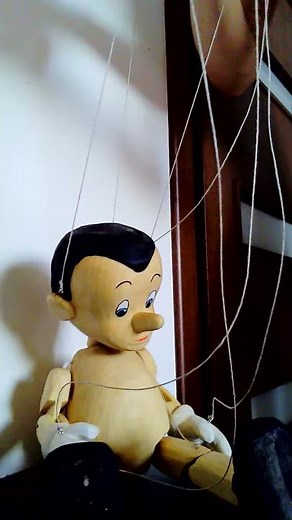 Pinocchio wooden marionette vintage style