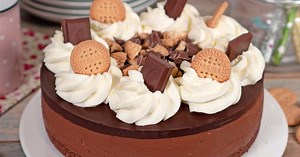 Irresistible cheesecake de chocolate sin horno (con vídeo)