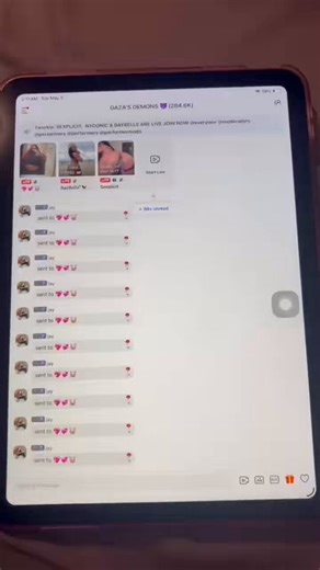 RT @jasprettyssa817: They’re scissoring hard and eating each other’s dripping pussies in the hottest, freakiest lesbian show on this live s…