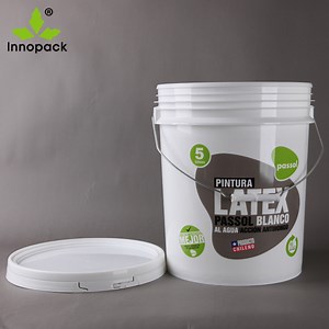 [Hot Item] 19L Printing Plastic Bucket/Pail 5 Gallon Bucket with Handle and Lid for Coating