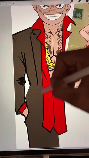 Losing Doraemon turns the whiny Nobita into a fierce man and a yakuza leader! Shizuka really likes it! #doraemon #shizuka #nobita #anime #drawing #painting #trending #fyp #foryou