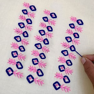 2.4K views · 63 reactions | Borderline embroidery design: simple easy hand embroidery | Rana Craft | Facebook