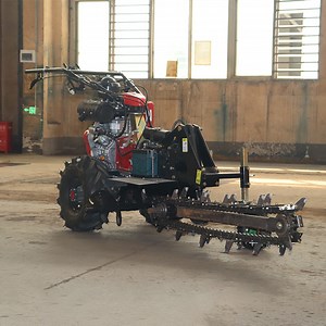 [Hot Item] Mini Rock Trencher Mini Excavator Loader Trencher Machine Chain Type Trenching Trencher