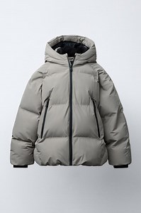 WATER REPELLENT PUFFER COAT WITH ZIPPERS