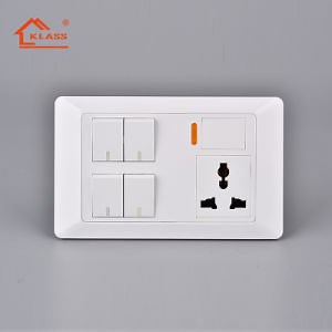 [Hot Item] Klass 13A British Socket and Switch Brushed Panel with Neon China Manufacture Wall Switch
