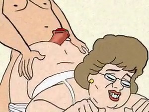 Boy fucked granny in the dog-style and cums! Animation!