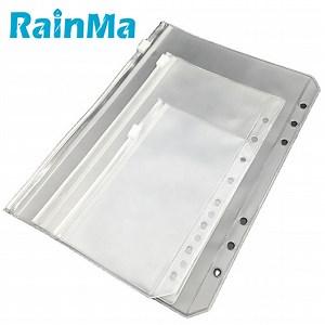 [Hot Item] PVC Pouches Waterproof Pocket Loose Leaf File Bag Binder Pocket Zipper Bag