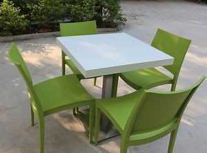 [Hot Item] Colorful Solid Surface Restaurant Table for Restaurant Hotel Furniture