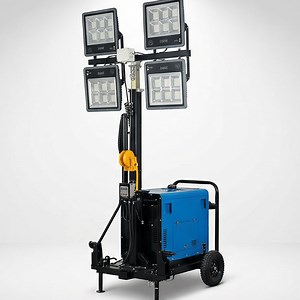 [Hot Item] Portable LED Light Tower Diesel Generator Powered Flood Diesel Lighting Tower for Construction