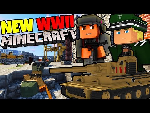 Epic NEW Minecraft WORLD WAR 2 Battle Simulator! - Minecraft: Blockfront WWII Mod