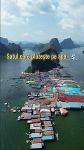 SATUL care plutește! 😱 #thailand #kohpanyee #travel #droneshots #beautifuldestinations
