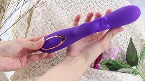 Thrusting Deer Vibrator G Spot Vibrator Realistic Silicone Dildo for Women Antler Vibrating for Female Vagina Clitoral Anal Nipple Sex Stimulator 10 Vibration Modes Waterproof Couples Sex Toy(Purple)
