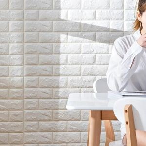 [Hot Item] DIY 3D Foam Brick Pattern Wallpaper 3D Foam Squares Waterproof Wall Sticker