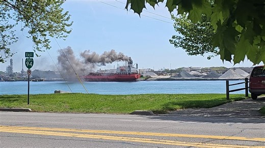 Freighter catches fire on St. Clair River