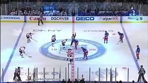 VIDEO: Rangers, Devils Brawl Off Opening Face Off