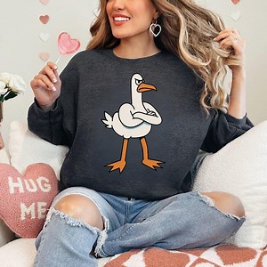 T-shirt rigolo pour homme, PNG grossier, conception mouette, coupe classique, 100 % coton - Etsy France