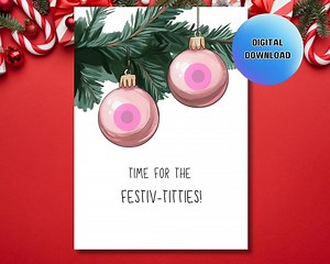 Naughty Printable Christmas Card | Dirty Card for Him | Sexy Adult Xmas Card | Kinky Christmas Pun Card | Inappropriate Xmas Card Digital - Etsy