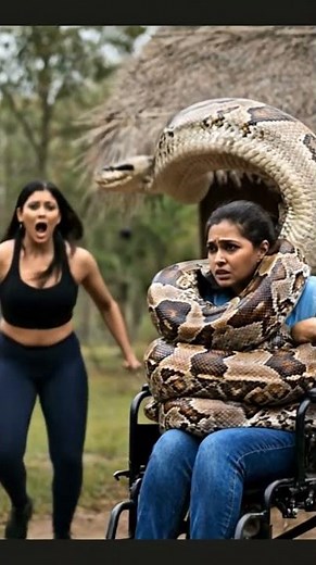 Massive Python Wraps Around Woman Terrifying Snake Attack Near Cabin #emotional #wildlife #animals