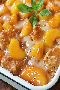 Old Time Oven Peach Cobbler 😋🍑 Nothing beats a warm, fresh-out-of-the-oven Peach Cobbler topped with vanilla ice cream! 🍨🍑 Ingredients: 1 large can of sliced peaches, drained 1 cup Bisquick mix 1 cup of milk 1/2 teaspoon nutmeg 1/2 teaspoon cinnamon 1/2 cup butter, melted 1/2 cup of sugar Vanilla ice cream (optional, for serving) Directions: Preheat the Oven: Set your oven to 375 degrees Fahrenheit. Prepare the Base: In an 8x8 baking dish, stir together Bisquick mix, milk, nutmeg, and cinnam