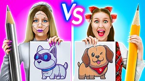 Moi contre un robot défi de dessin ! Améliorez vos compétences artistiques par 123 go! Food | 123 GO Challenge French