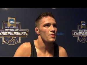 Tyler Berger (Nebraska) after 157 Quarters win at 2017 NCAAs