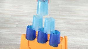 Hot Wheels Track Builder 4 Stunts Barrel Box with One Hot Wheels Car