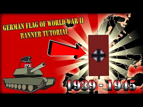 Minecraft Banner tutorial - How to make a German Flag Banner of WWII