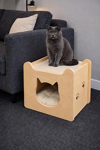 Modern Cat House, Wooden Cat Condo, Cat Bed, Indoor Cat Shelter, Minimalist Cat Furniture, Handmade Cat Cave, Cozy Cat Hideout, Pet House - Etsy Australia