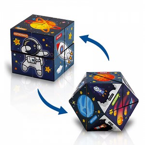 [Hot Item] Magnetic Magic Infinity Cube Transforming Geometric Puzzle Hot Sale Relaxing Hand Held Fidget Toy 3D Assembly Puzzle Cube