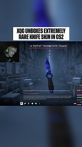 CS2 released new knives and xQc already unboxed one of the rarest possible – A Sapphire Skeleton knife likely worth over $10,000 🎥 xQc #XQC #CounterStrike #CS2 | Dexerto