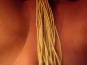 light whipping on my pussy with my macrame belt
