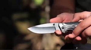 Schrade SCH205 Liner Lock Black Fully Honed Folding Knife