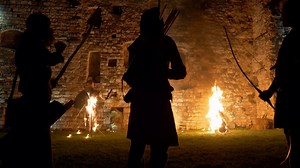 Archers Launch Fire Arrows In Medieval Stock Footage SBV-331630574 - Storyblocks