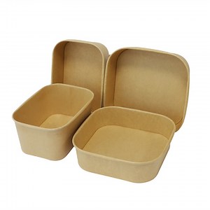 [Hot Item] Disposable Kraft Paper Meal Box Food Packaging Fast Food Box Takeout Packaging Box for Restaurant