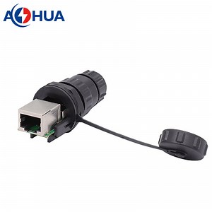 [Hot Item] Ethernet Computer Cable M21 Cat5 CAT6 IP67 RJ45 Panel Mount Waterproof Connector