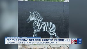 'Ed the zebra' painted in Edgehill neighborhood of Nashville