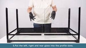 Glass Reptile Terrarium 18" x 18"x 36"Front Opening Chameleon Cage ull View Glass Terrarium Tank with Double Hinge Door for Reptiles Amphibians, Bearded Dragon Gecko Lizard Snake