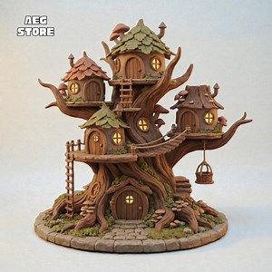 Fantasy Tree House 3D Model STL File - Etsy Canada