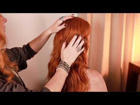 ASMR Hair Play for Sleep ✨ Slow Brushing, Parting & Scalp Attention ‪@FriendswithASMR‬
