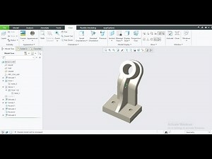 Creo part modeling Exercises tutorial for Beginners.