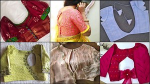 Designer saree fancy blouse design boat neck//Latest blouse designs back side//Blouse neck designs | Beautiful Trends
