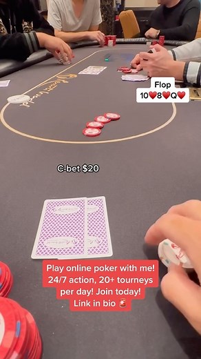 “We have KT offsuit in this live cash poker hand.. and we BINK a flush on the turn 👀 Let me know your thoughts on this hand - - 🎥 All rights and credits reserved to the respective owner(s) ✨ - #poker #pokermotivation #pokerbrasil #pokernight #pokertime #pokerstars #texasholdem #texasholdempoker #onlinepoker #pokeronline #pokerindia #instapoker #livepoker #pokerlive #pokerlifestyle #pokerlife #pokerplayers #pokerplayer #partypoker #покер #покерстарс #pokerface #playpoker #partypokerlive #pokert