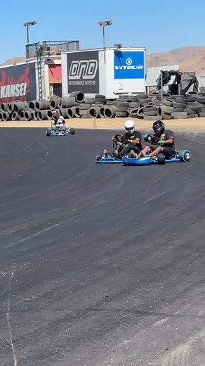 Battle Aero on Instagram: "Making sure the @applevalleyspeedway tire barriers are working before we start the Drift Kart practice session 😂 www.BattleAero.com #battleaero #driftkart"