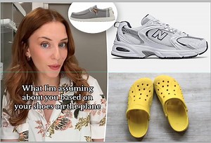 Flight attendant predicts if travelers are sweet, ‘chug beers’ or if they shower just by their shoes