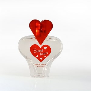 [Hot Item] Heart-Shaped Cosmetic Packaging Clear Empty Spray Glass Perfume Bottle