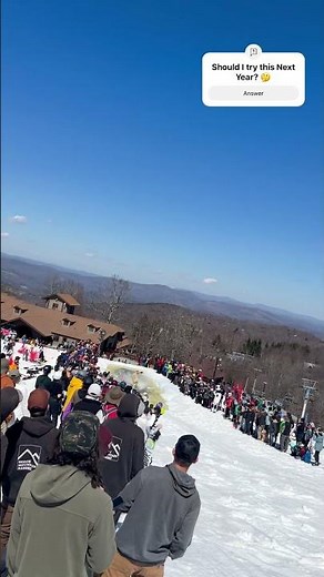 Beech Mountain Ski Resort- Pond Skim 2025 #northcarolina #mountains #snowboarding #event